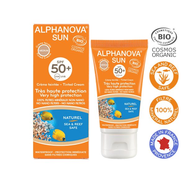 Alphanova Sun Bio Krem Przeciwsłoneczny, filtr SPF50+ BB, 50g