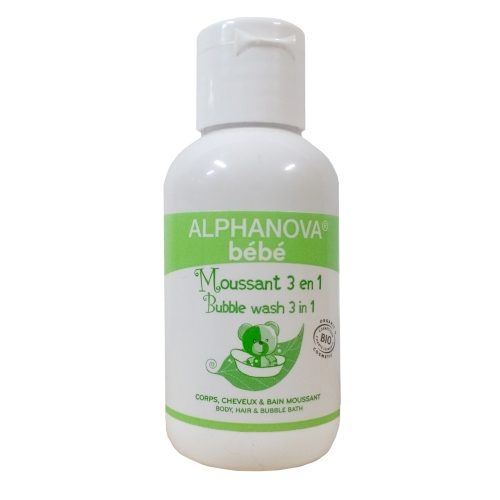 Alphanova Bebe Organiczny Płyn do Kąpieli dla dzieci 3 w 1, 50 ml