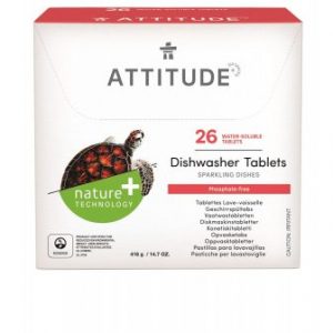Attitude- Tabletki do zmywarki Rozpuszczalne saszetki (26 szt), 520 g